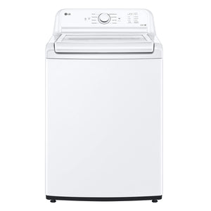 LG White Top Load Washer with Agitator and SlamProof® Glass Lid (4.8 Cu. Ft) -WT6105CW