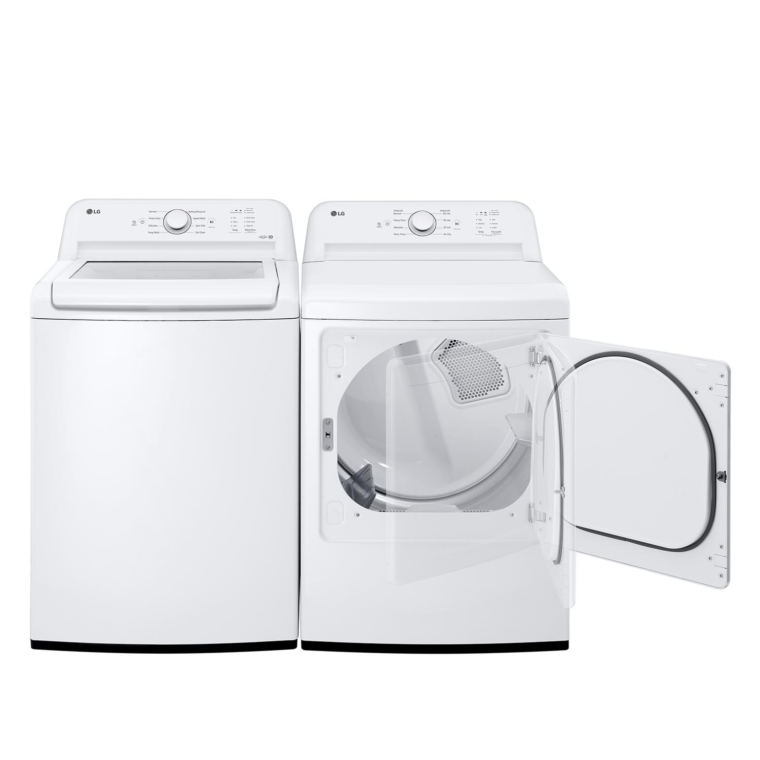 LG White Top Load Washer with Agitator and SlamProof® Glass Lid (4.8 Cu. Ft) -WT6105CW