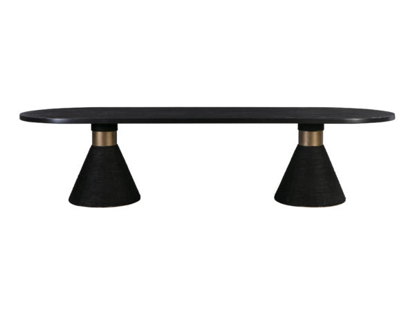 Montangu 120" Rope Dining Table - Black