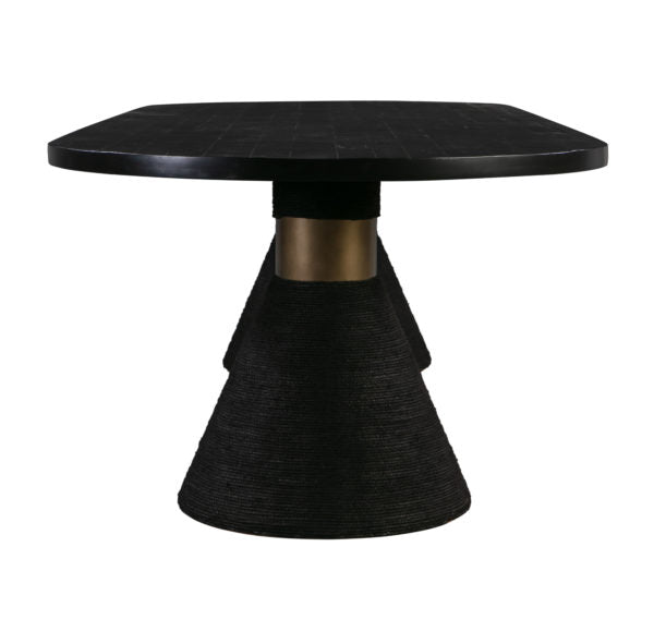 Montangu 120" Rope Dining Table - Black