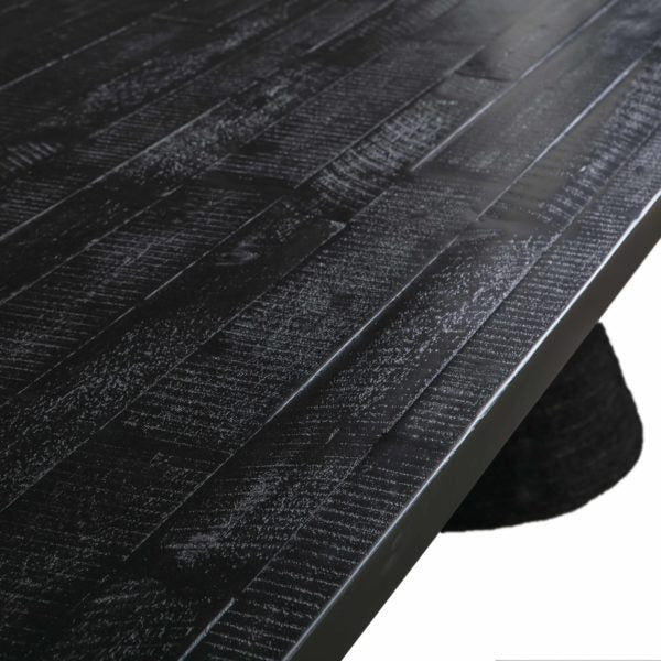 Montangu 120" Rope Dining Table - Black