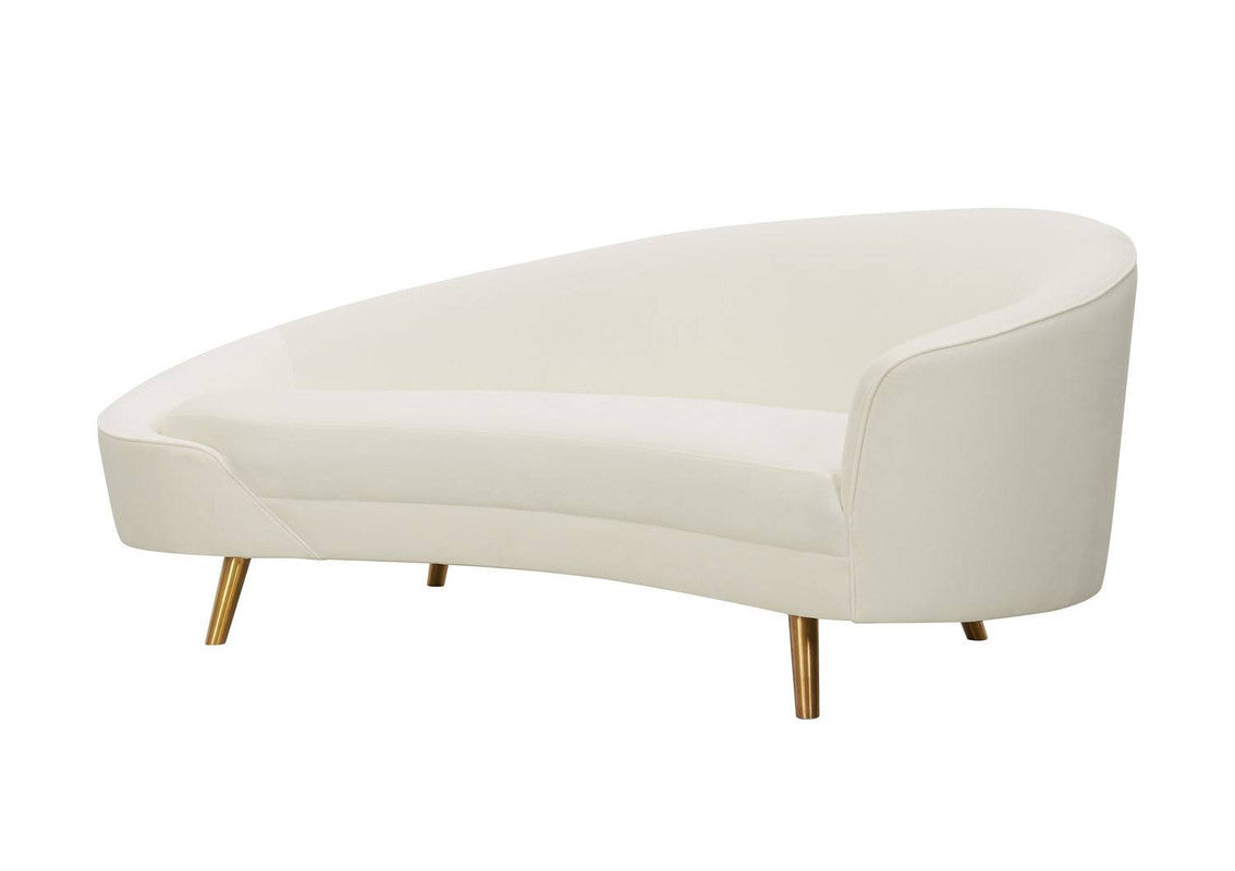 Blinkwater Velvet Sofa - Cream