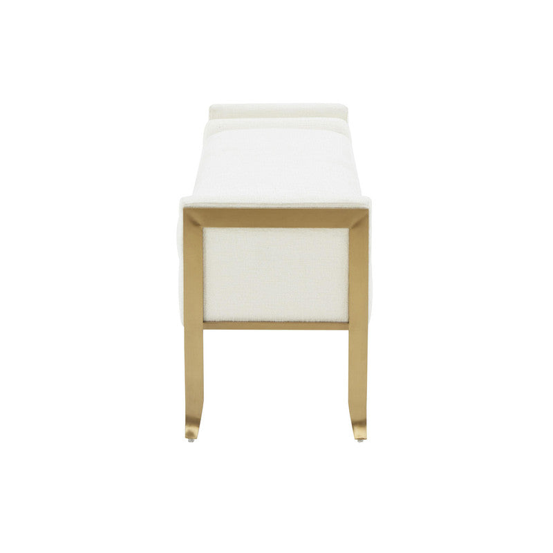 Pescara Velvet Bench - Cream