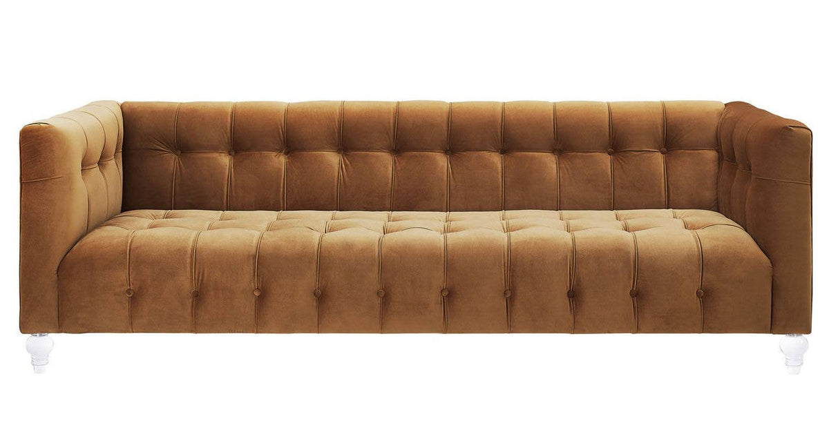 Appolonia Velvet Sofa - Cognac