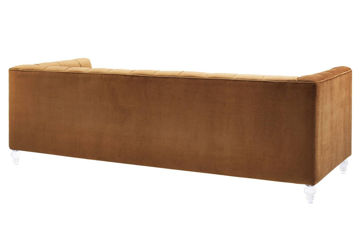 Appolonia Velvet Sofa - Cognac