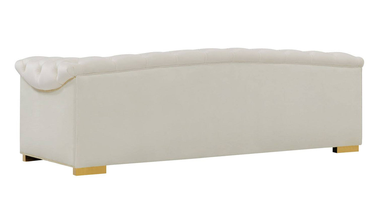 Corlett Velvet Sofa - Cream