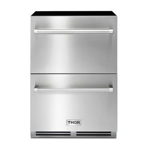 Thor Kitchen Stainless Steel Undercounter Refrigerator with Two Drawers (5.4 cu.ft) - TRF24U