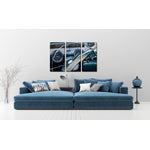 Parisian Wall Art - Blue - 45 X 30 - Set of 3