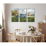 Farmstead Wall Art - Green/Blue - 45 X 30 - Set of 3