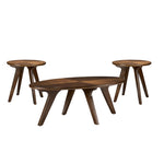 Lapland 48" Coffee Table with 2 End Tables - Walnut