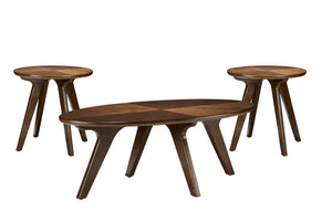 Lapland 48" Coffee Table with 2 End Tables - Walnut