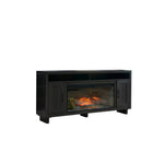 Tessan 64" Fireplace Media Console – Dark Grey, Brown