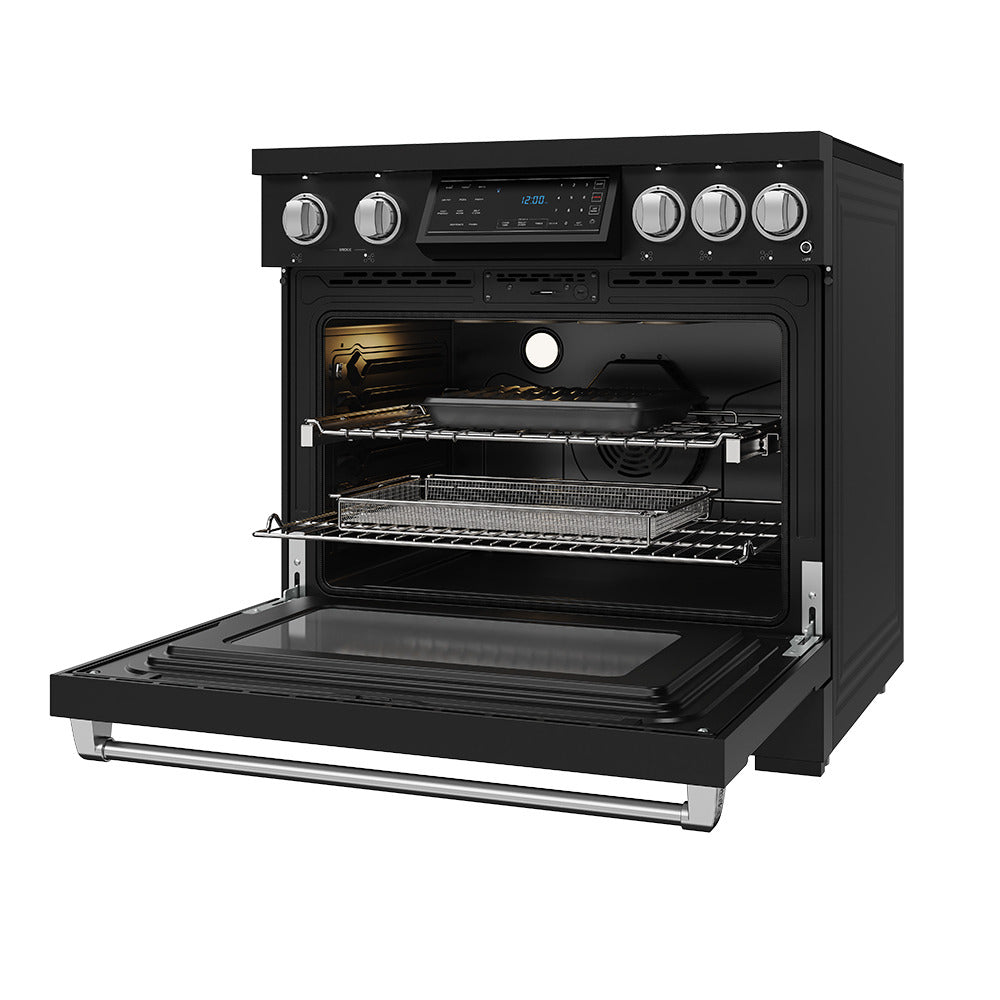 Thor Kitchen Gordon Ramsay Black Stainless Steel 36" Induction Range (6.0 cu ft)- RSI36B