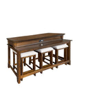 Turner 4-Piece Sofa Table with Stools - Walnut