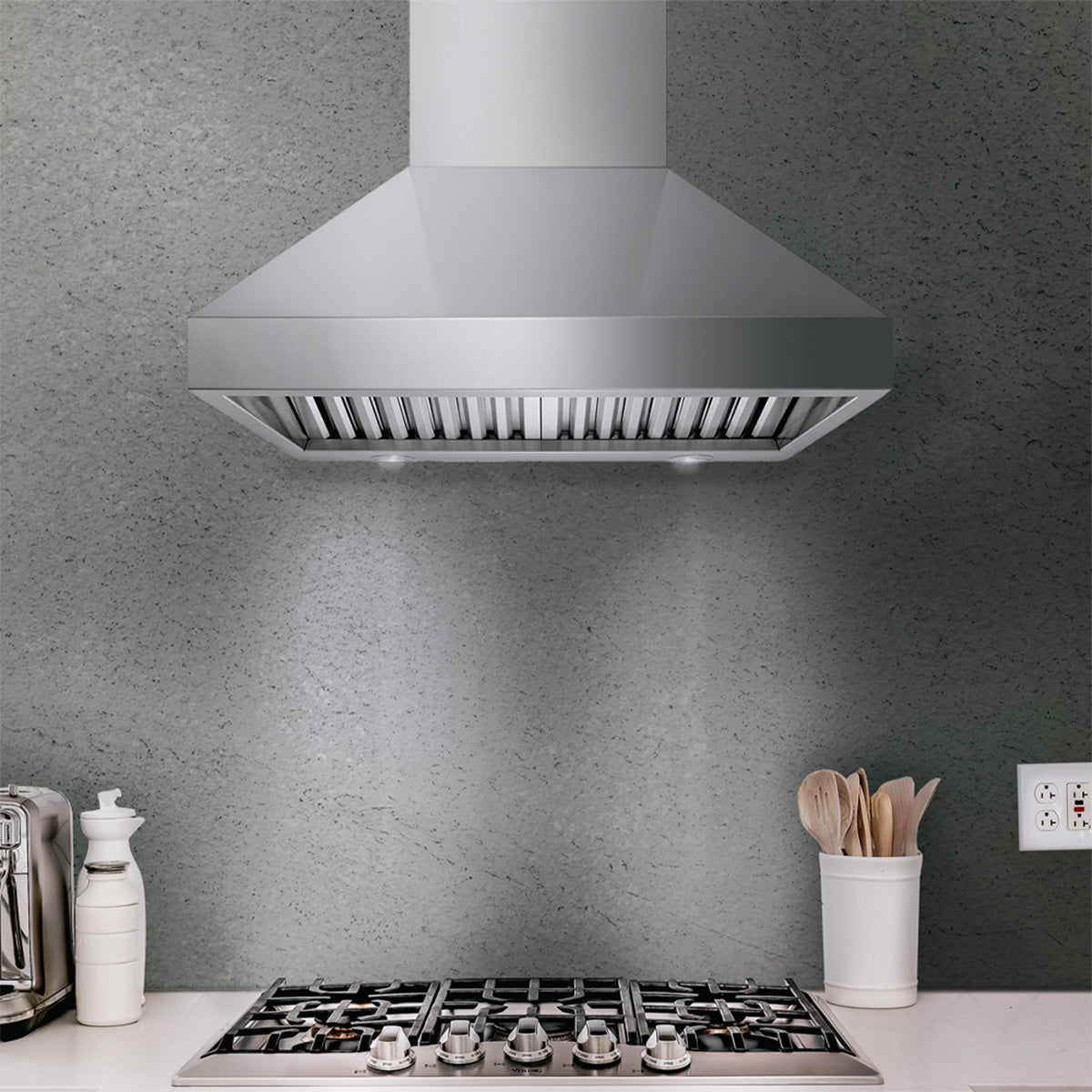 VICTORY Stainless Steel 42" 1200 CFM Wall Mount Range Hood - Twister-MAX-42