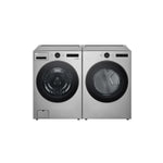 LG Graphite Steel Front Load Washer with AI DD™ (5.2 cu. Ft) & Ultra Large Capacity Smart Front Load Dryer with Built-In Intelligence & TurboSteam® (7.4 cu. ft) - WM5500HVA/DLEX5500V