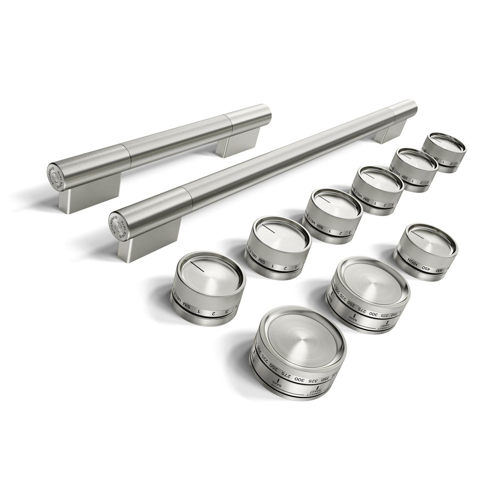 KitchenAid Stainless Steel Handle and Knob Hardware Accessory Kit for 48" Commercial-Style Induction Range - W11774744