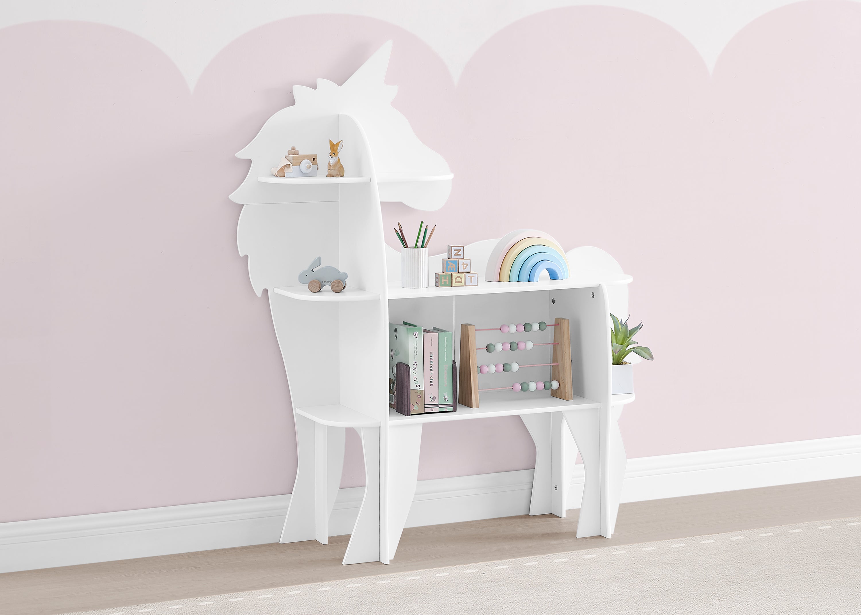 Unicorn Bookcase - White