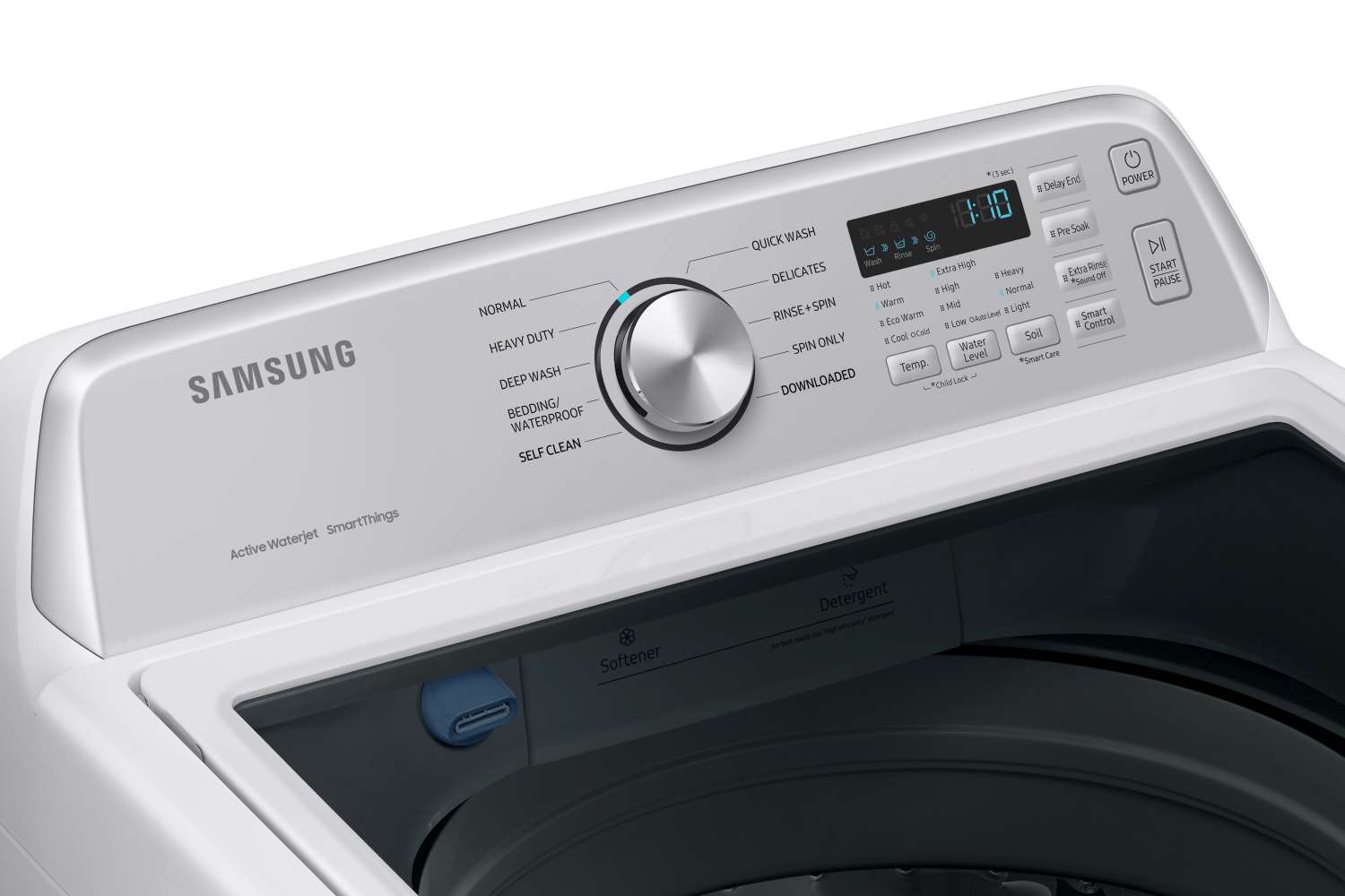 Samsung White Top Load Washer with Agitator and SmartThings (5.3 Cu.Ft) & White Electric Dryer with SmartThings (7.4 Cu.Ft) - WA46CG3505AWA4/DVE47CG3500WAC