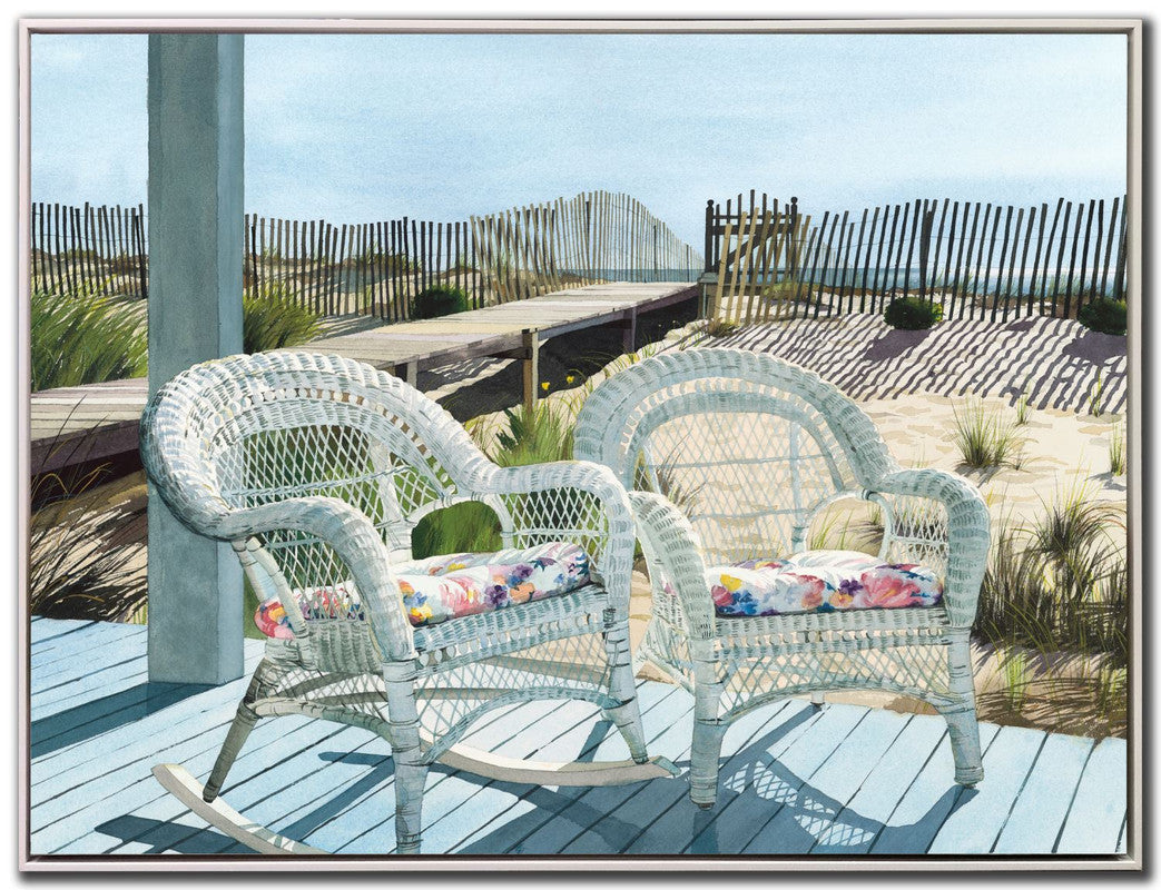 Cozy Spot Wall Art - Blue/White - 49 X 37