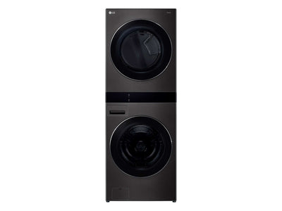 LG Black Single Unit Wash Tower™ with Center Control® Front Load Washer (5.8 cu. ft.) and Dryer (7.4 cu. ft.) - WKEX300HBA