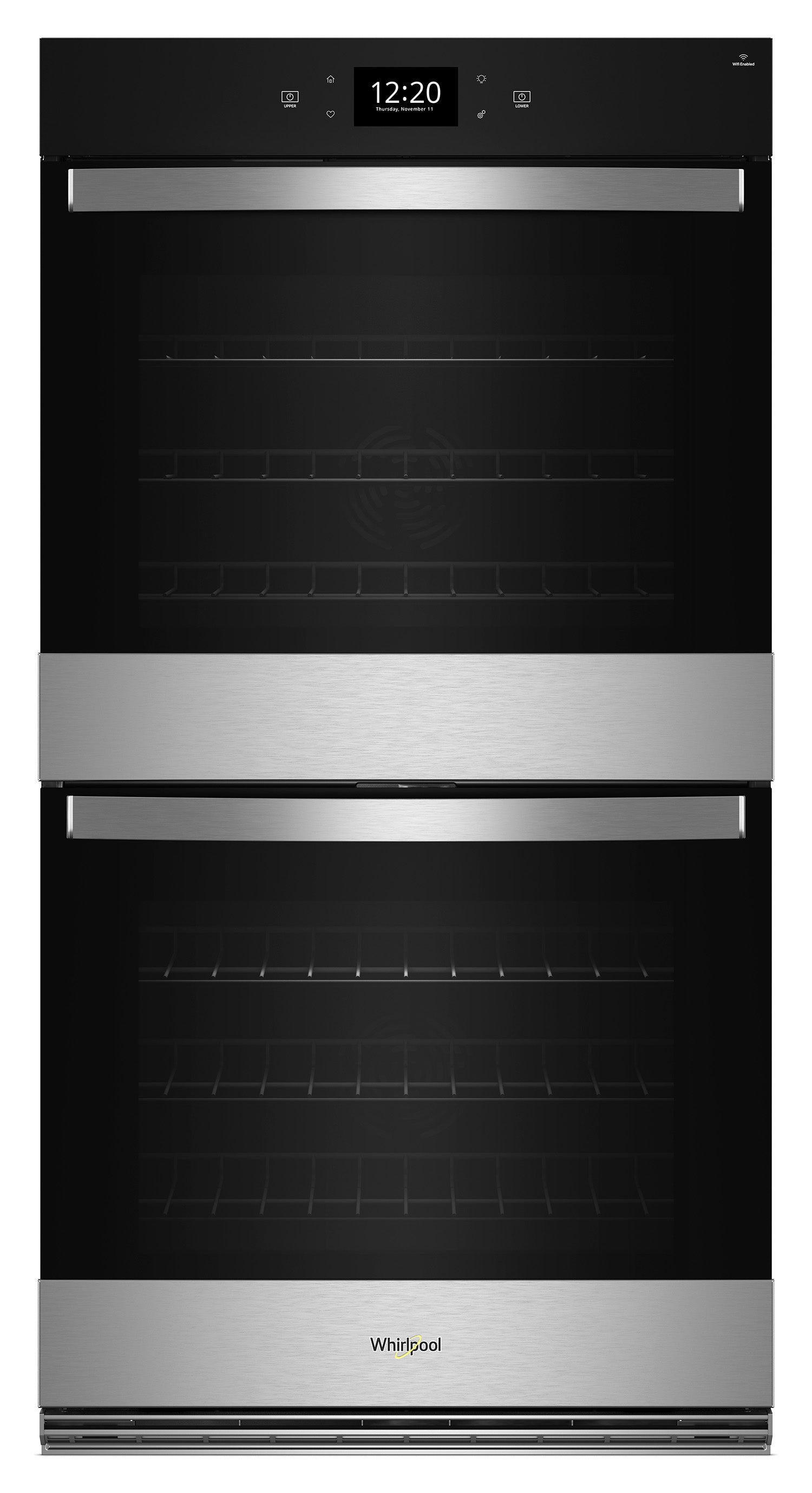 Whirlpool Fingerprint Resistant Stainless Steel Double Wall Oven (8.60 Cu Ft) - WOED7027PZ