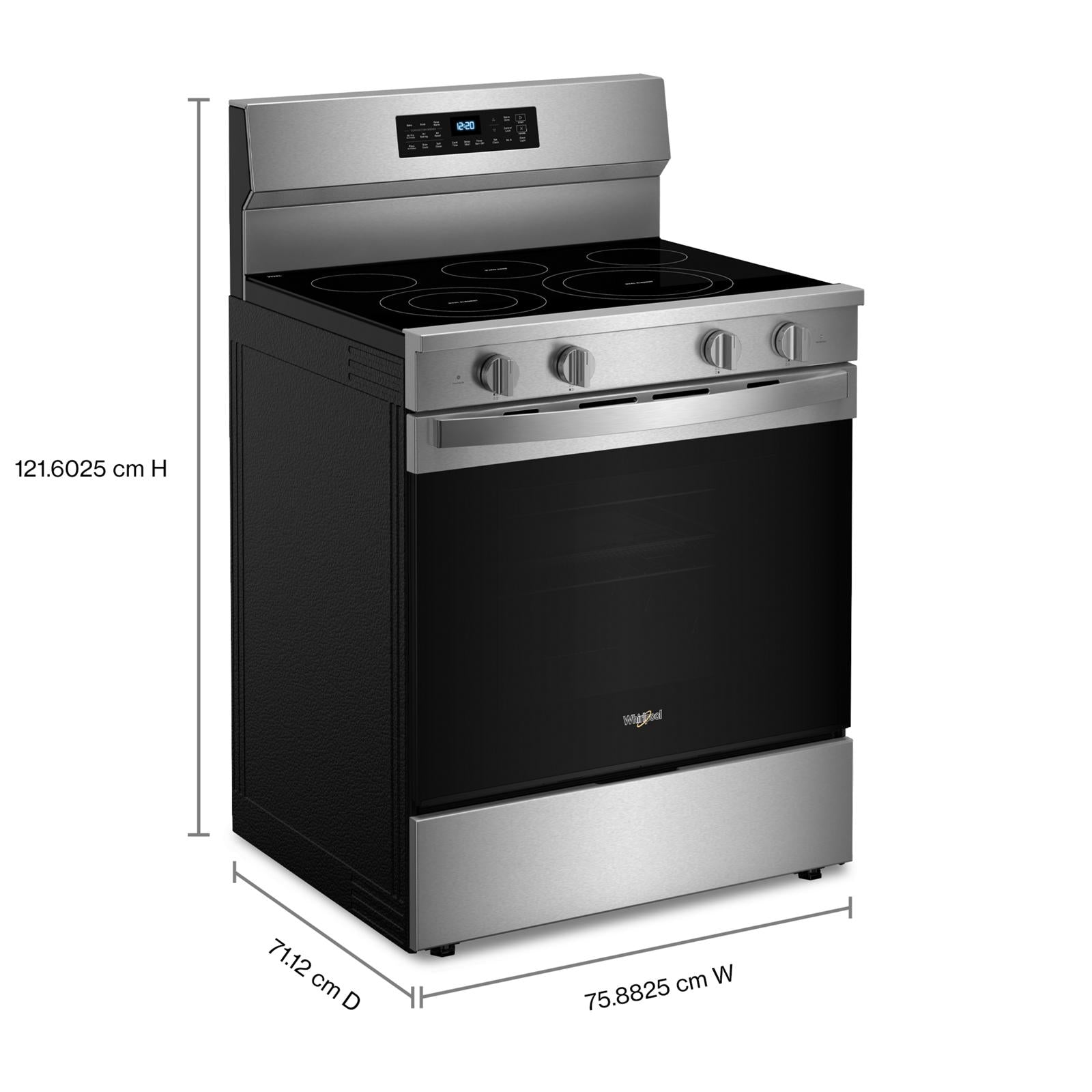 Whirlpool Fingerprint Resistant Stainless Steel Freestanding Electric Convection Range (5.3 cu.ft.) - YWFES7030SZ