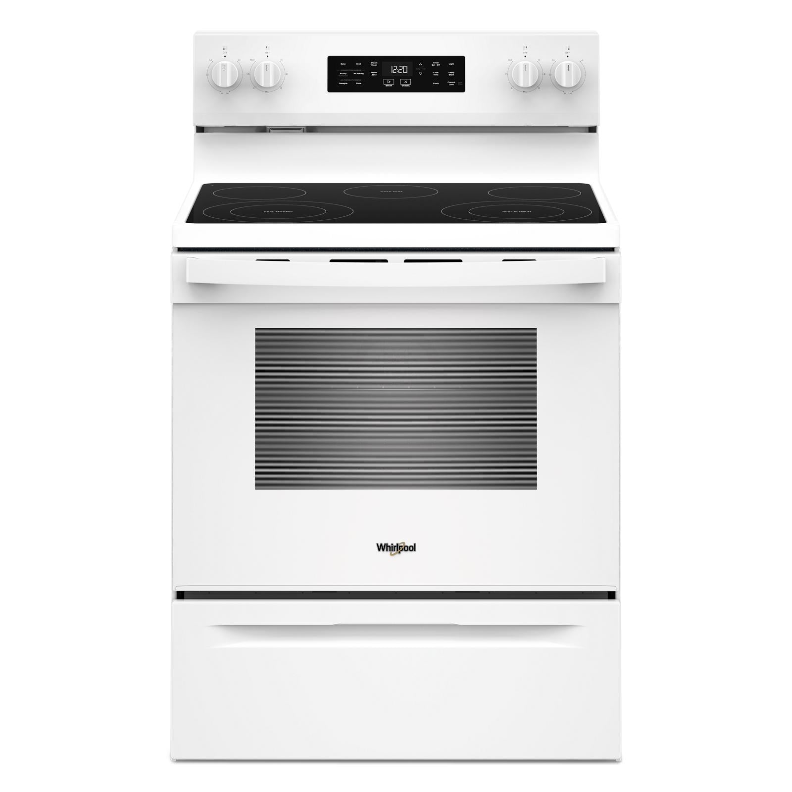Whirlpool White Freestanding Electric Single Oven Convection Range (5.3 Cu. Ft.) - YWFES4530SW