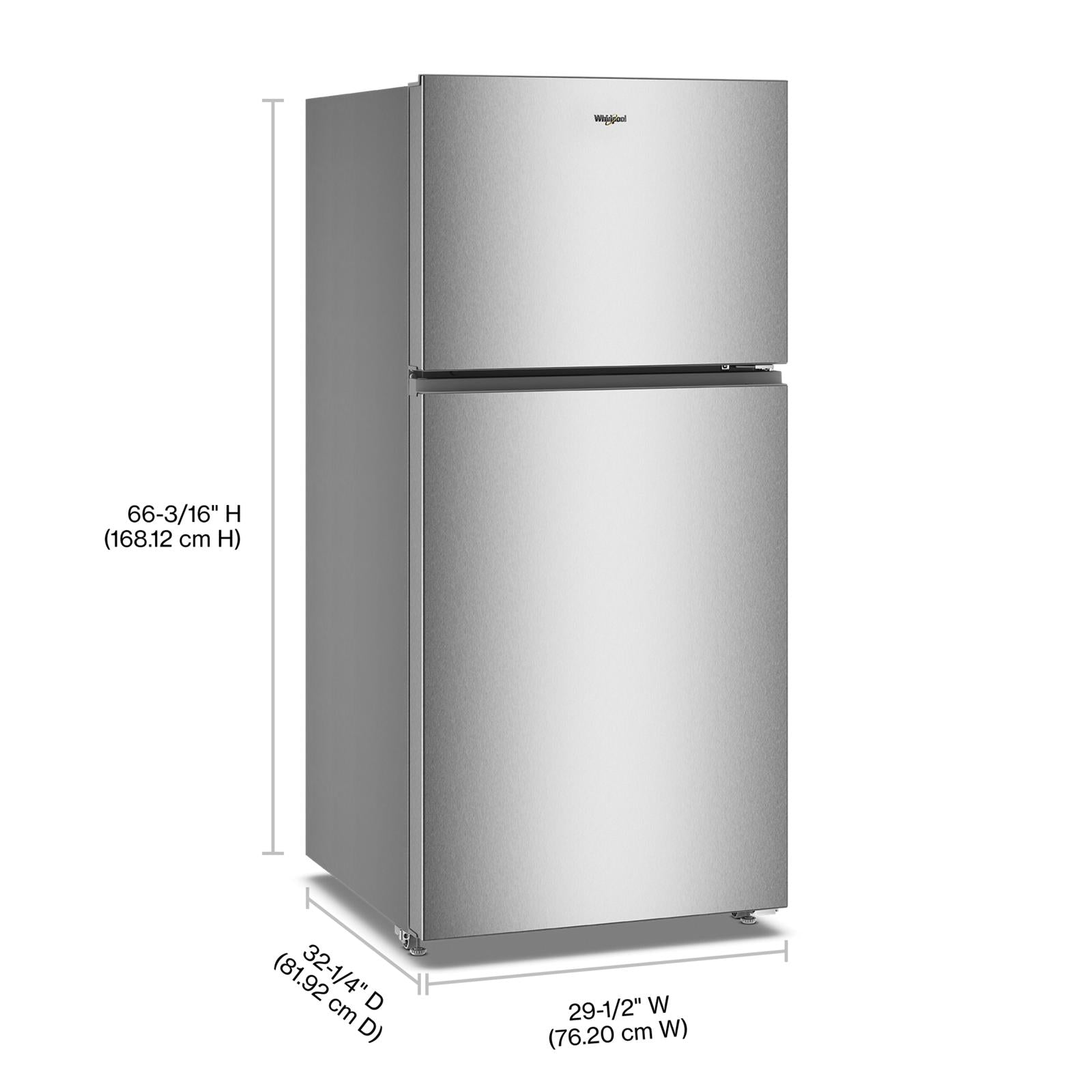 Whirlpool 30" 19.2 Cu. Ft. Fingerprint Resistant Stainless Top-Freezer Refrigerator - WRTX5419SZ