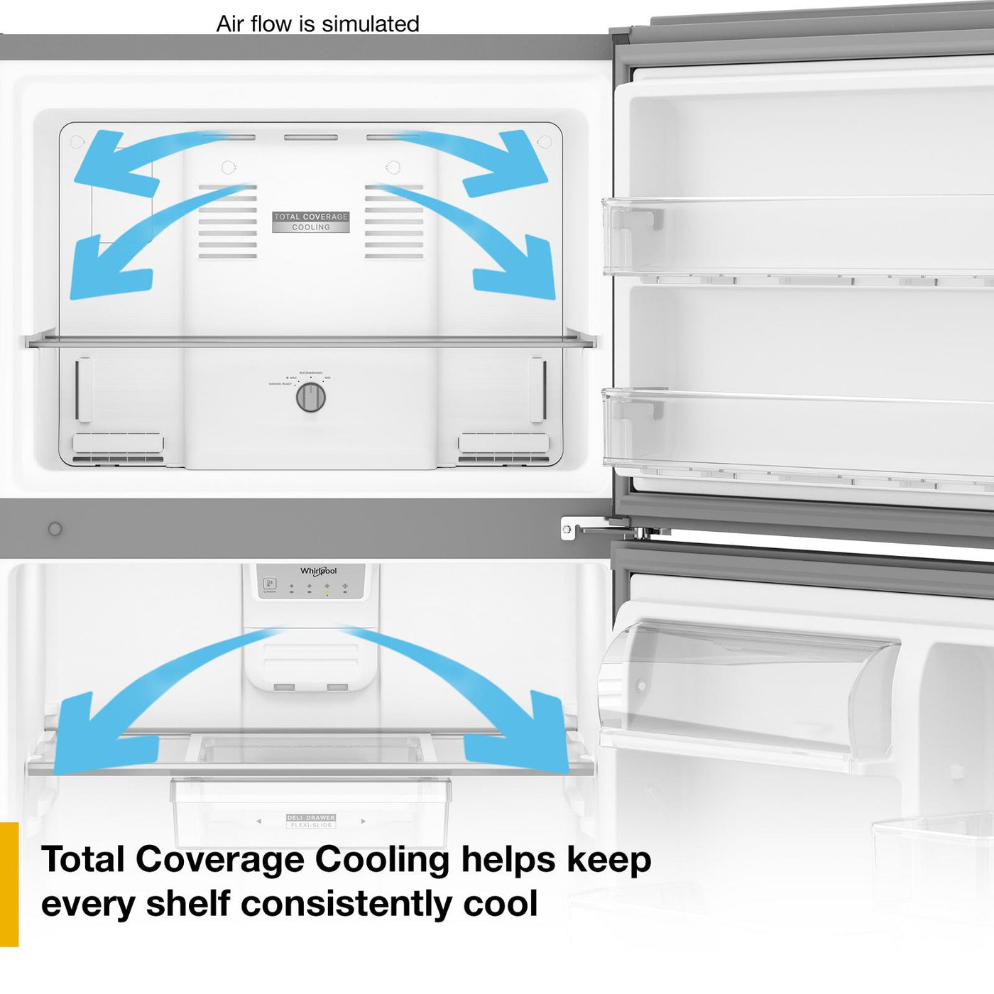 Whirlpool Fingerprint-Resistant Stainless Finish Top-Freezer Refrigerator (19.2 cu ft) - WRTX5419SZ--