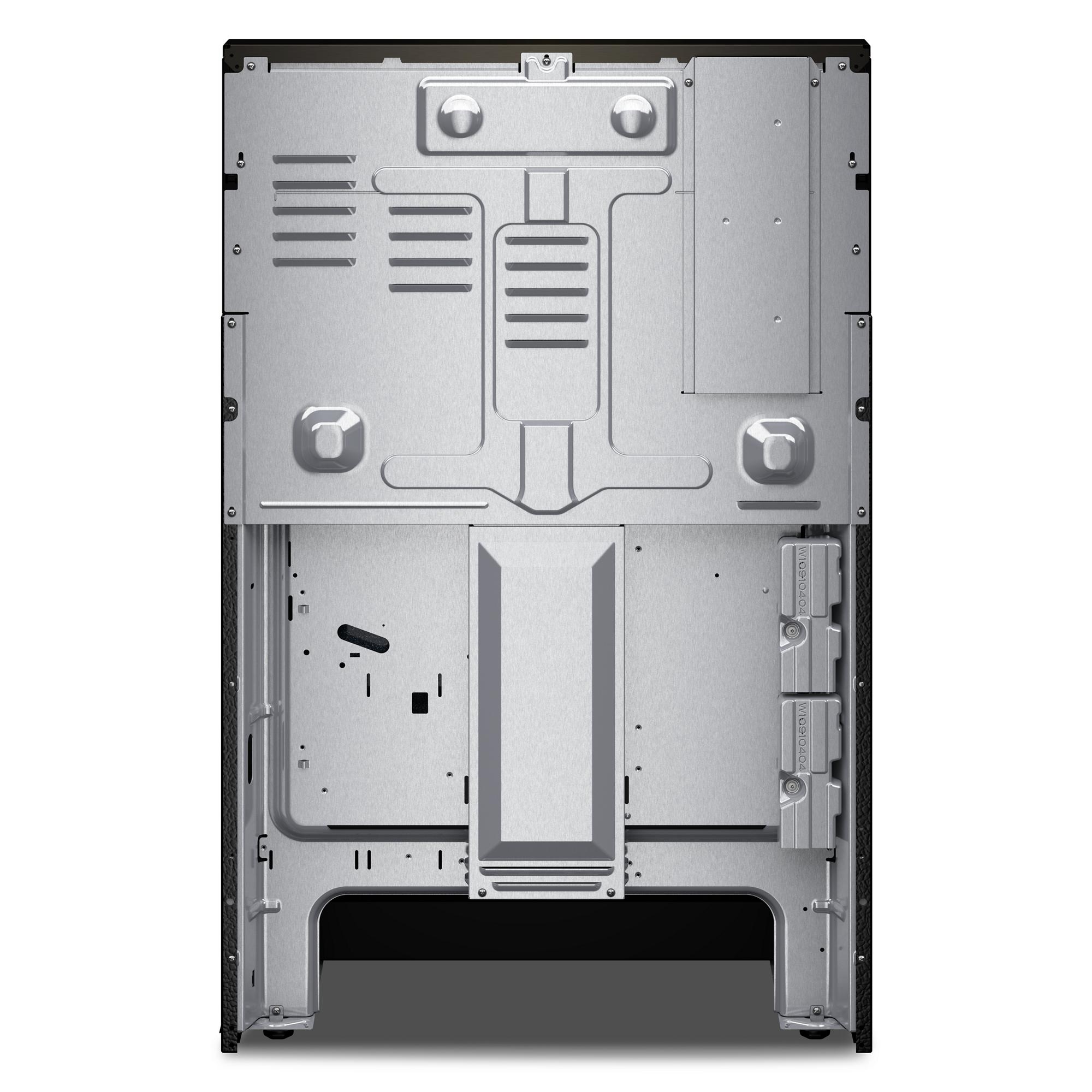 Whirlpool Black-on-Stainless Freestanding Electric Single Oven Convection Range (5.3 Cu. Ft.) - YWFES5730SV