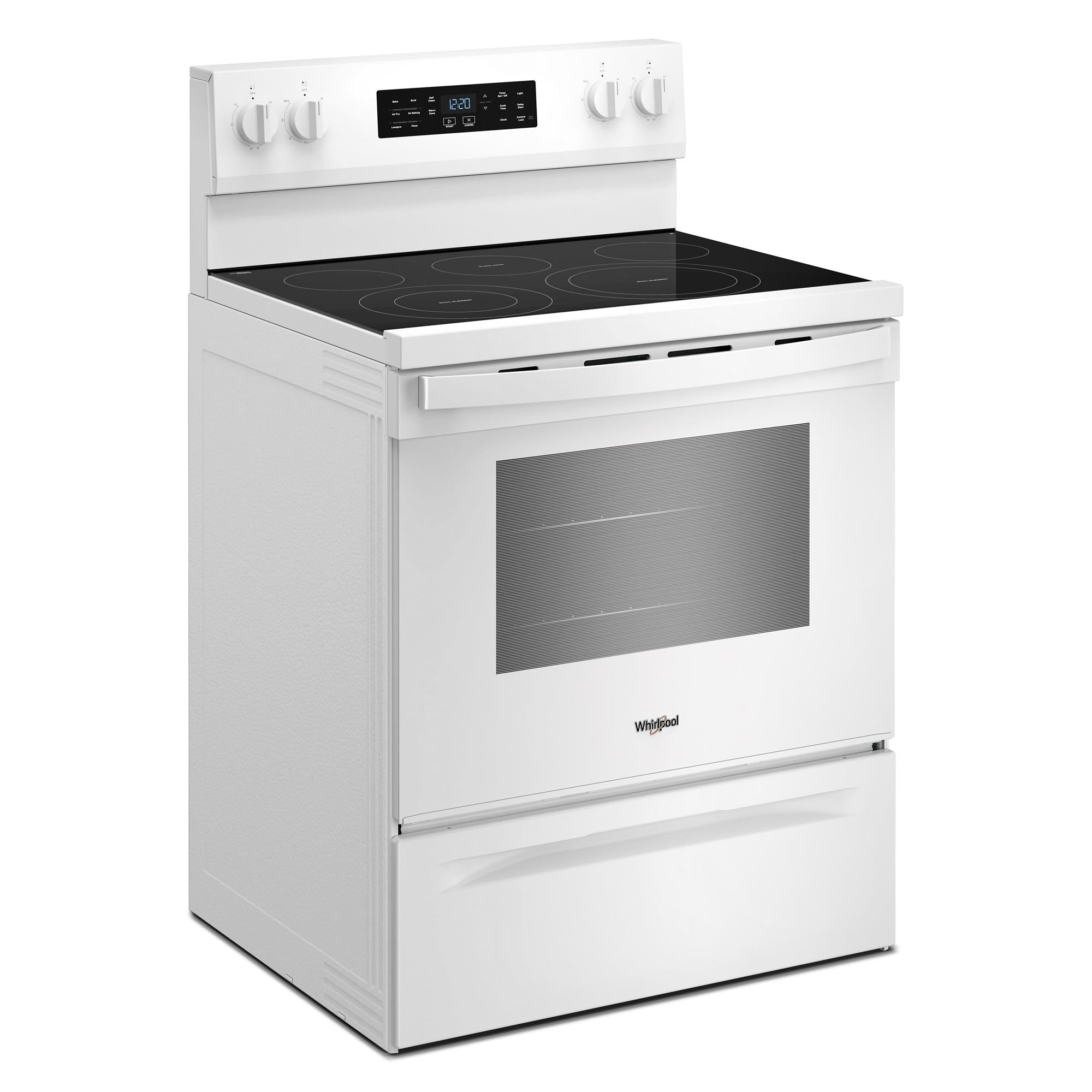 Whirlpool White Freestanding Electric Single Oven Convection Range (5.3 Cu. Ft.) - YWFES5730SW