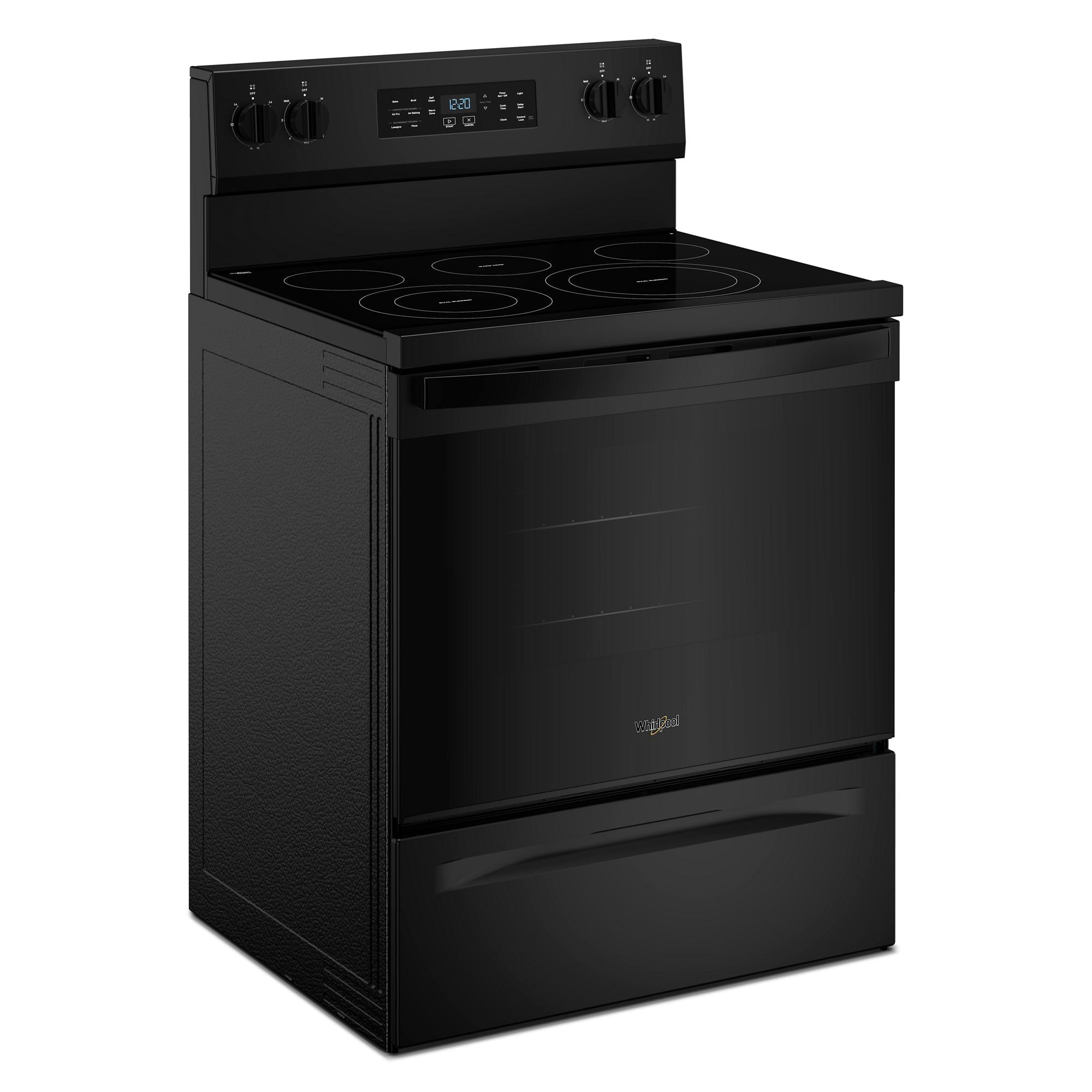 Whirlpool Black Freestanding Electric Single Oven Convection Range (5.3 Cu. Ft.) - YWFES5730SB