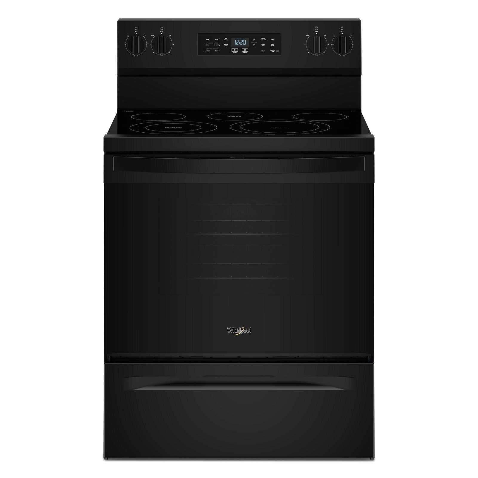 Whirlpool Black Freestanding Electric Single Oven Convection Range (5.3 Cu. Ft.) - YWFES5730SB