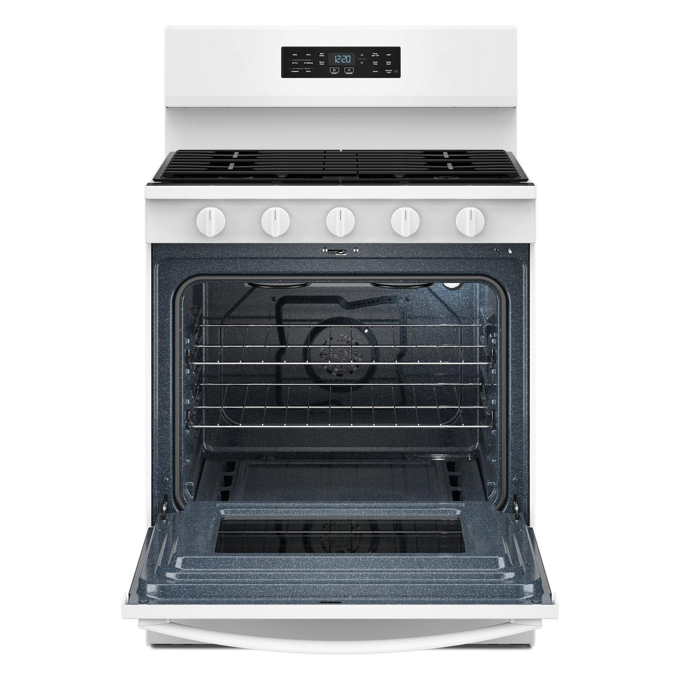 Whirlpool White Freestanding Gas Single Oven Convection Range (5.0 Cu. Ft.) - WFGS5730SW