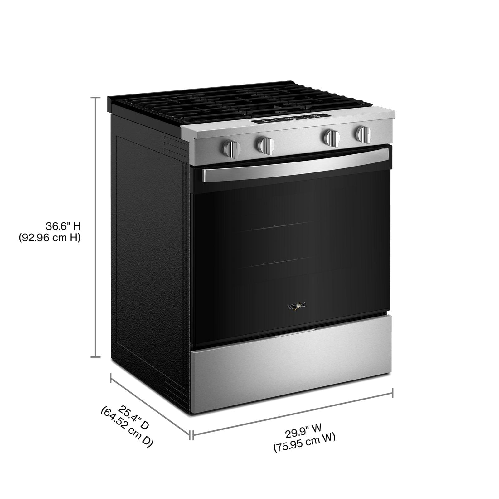 Whirlpool Stainless Steel Slide-In Smart Gas Range (5.0 Cu. Ft.) - WSGS3330TS