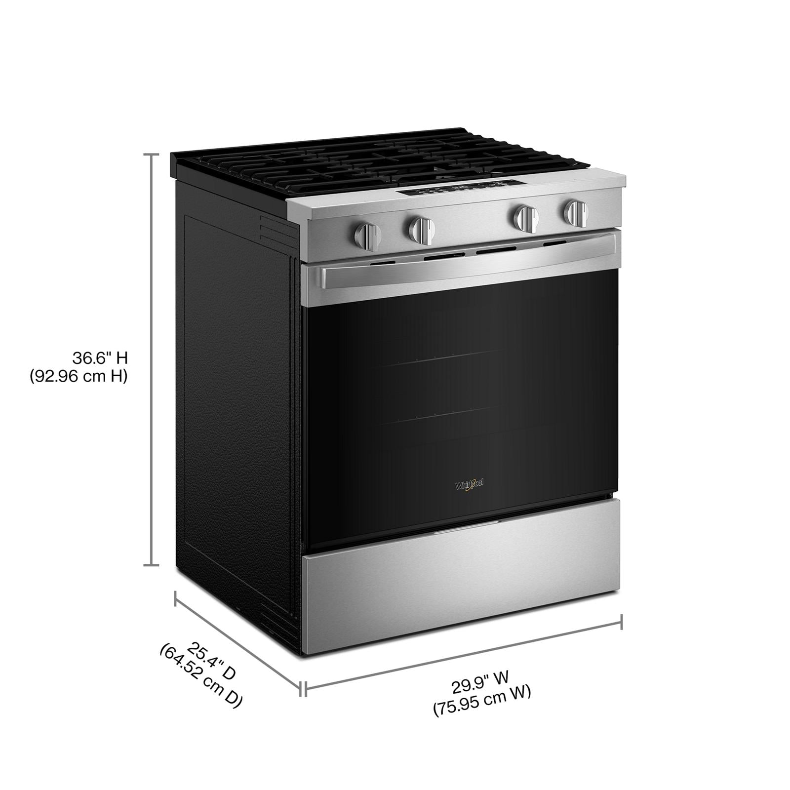 Whirlpool Fingerprint Resistant Stainless Steel Slide-In Smart Gas Convection Range (5.0 Cu. Ft.) - WSGS4530TZ
