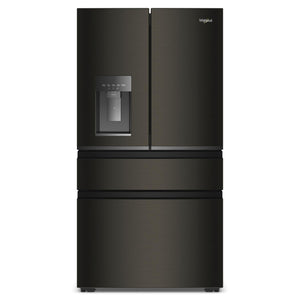Whirlpool 36" 22.0 Cu. Ft. Black Stainless Steel Counter-Depth 4-Door French Door Refrigerator – WRMC7036RV