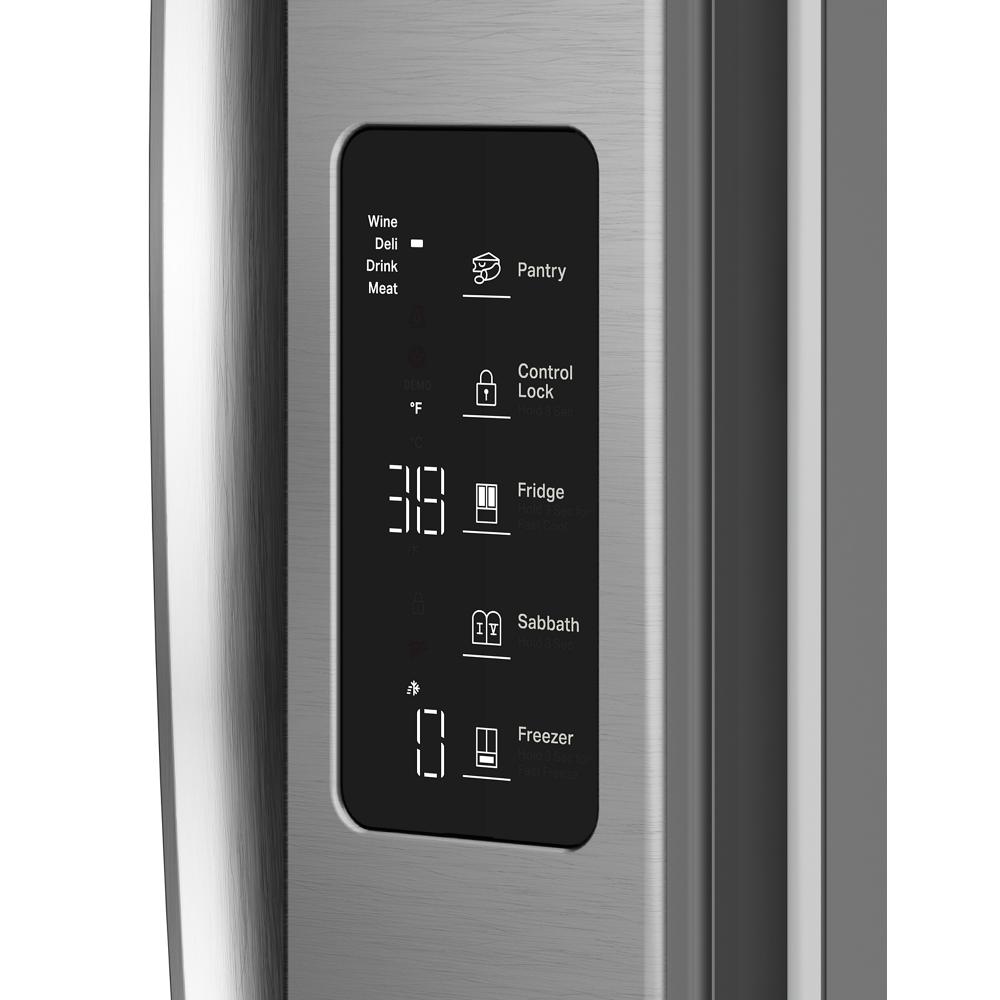 Whirlpool 36" 22.0 Cu. Ft. Black Stainless Steel Counter-Depth 4-Door French Door Refrigerator – WRMC7036RV