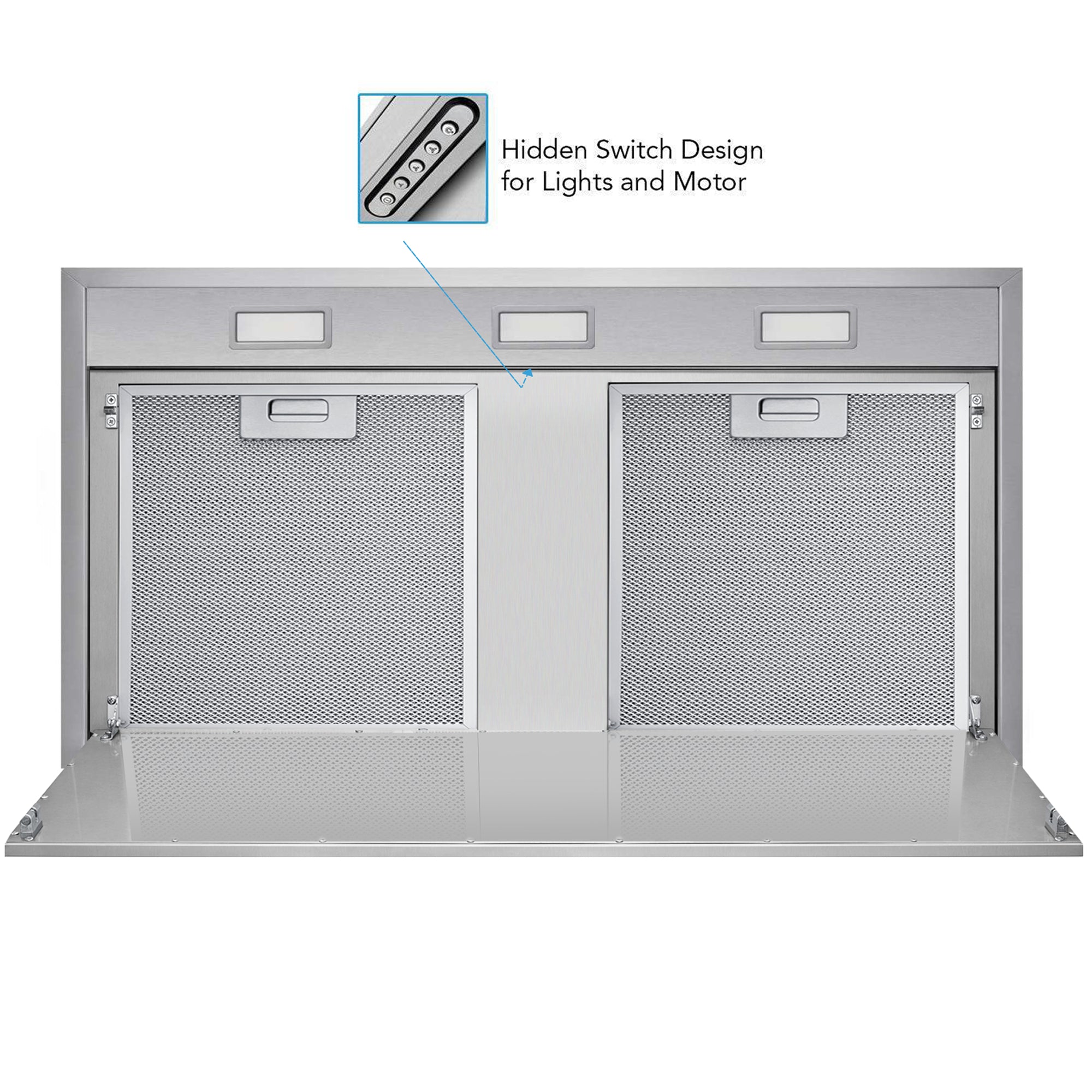 VICTORY Stainless Steel 36-Inch 700 CFM Insert Range Hood - X2-36