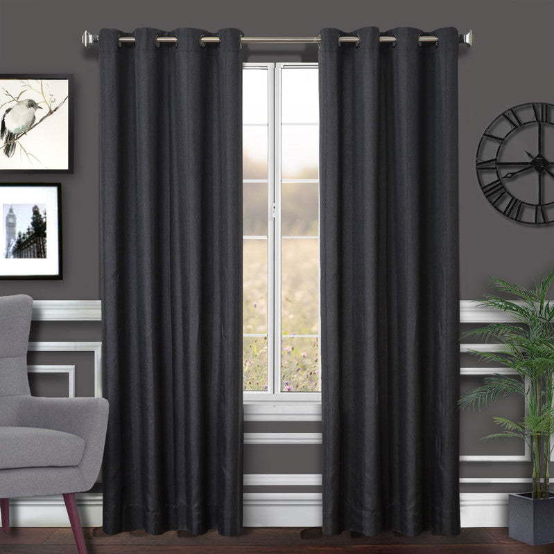 Dahab Drapery Panel (96 x 54) - Charcoal