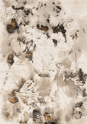 Autumn Drift 7'10" x 10'6" Distressed Foliage Area Rug - Light Brown, Beige