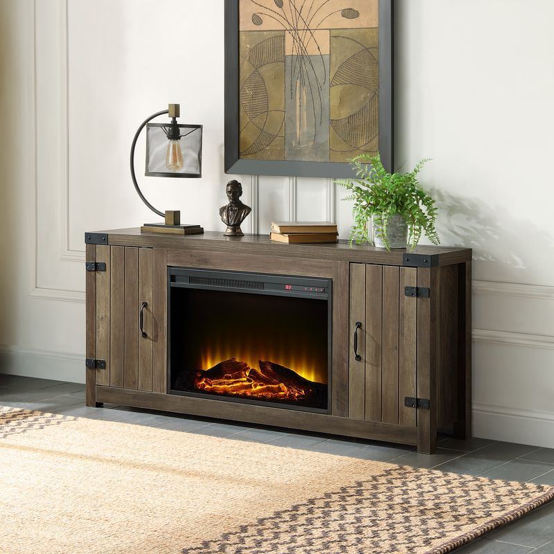 Reykholt II TV Stand with Fireplace
