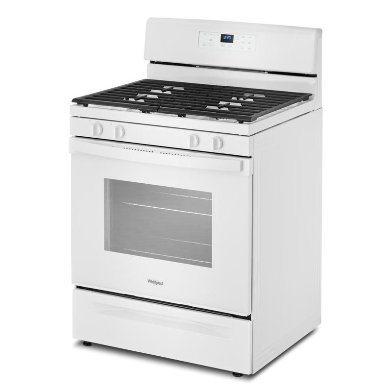 Whirlpool White 30" Freestanding Gas Range (5.00 Cu. Ft) WFG515S0MW
