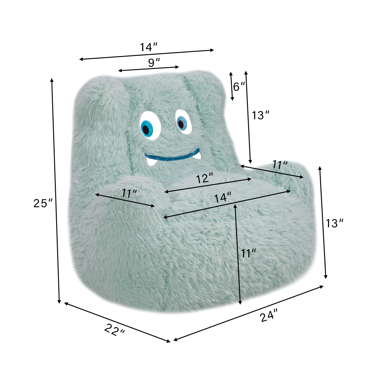 Parker - Kids Mint Green All Foam Chair