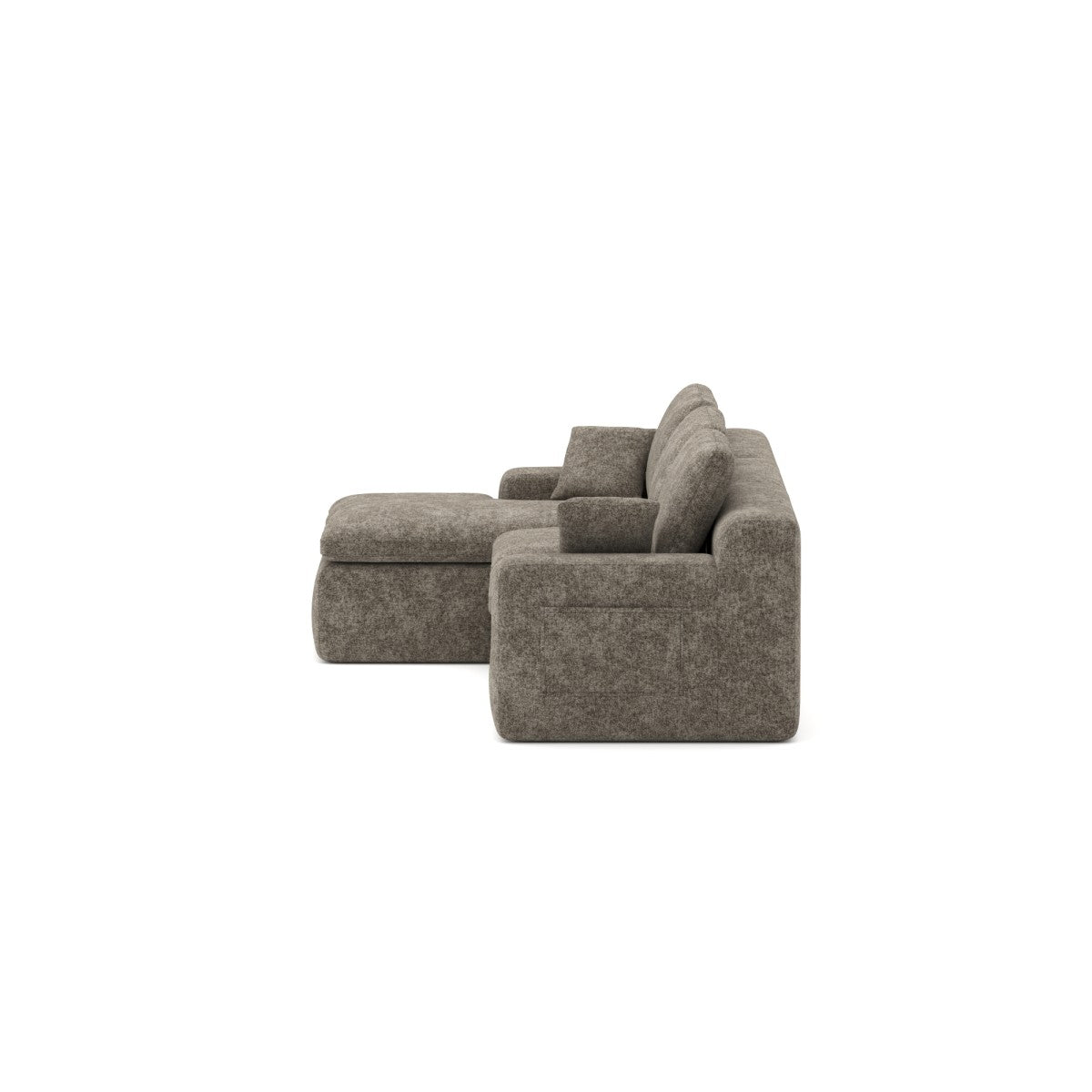 Soho All Foam Sectional - Brown