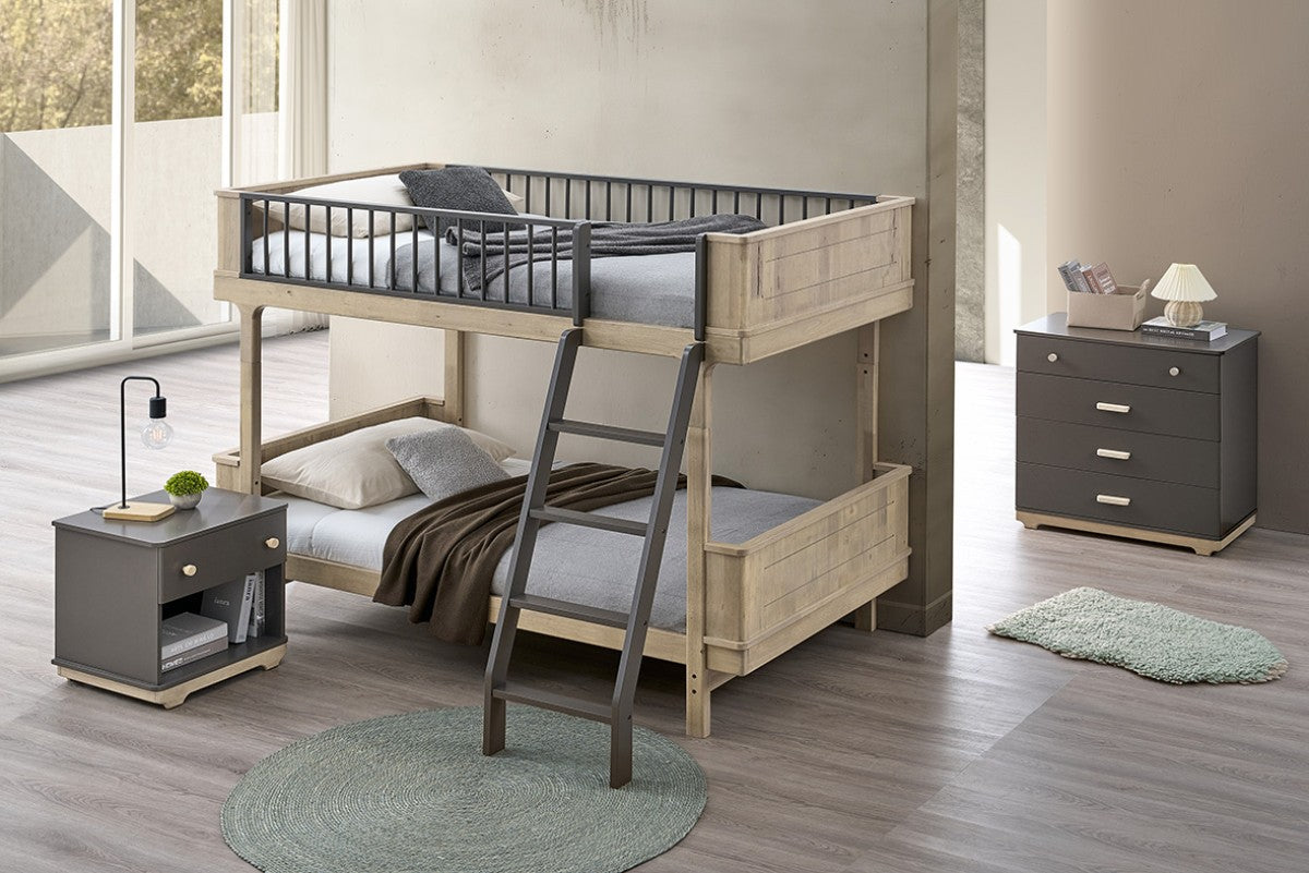 Jayde 3-Piece Twin Bunk Bed - Natural