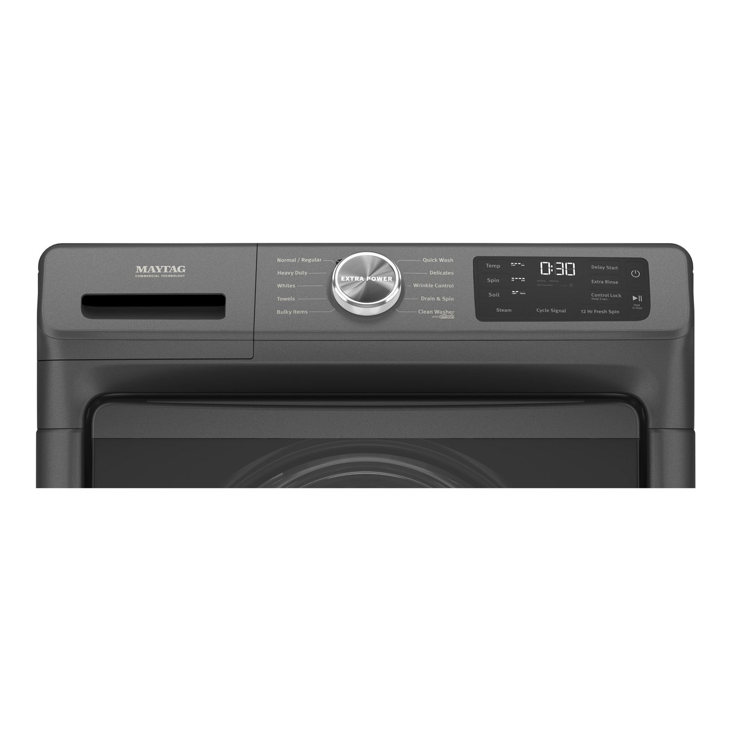 Maytag Volcano Black Front-Load Washer (5.2 cu. ft.) & Electric Dryer (7.3 cu. ft.) - MHW5630MBK/YMED6630MBK