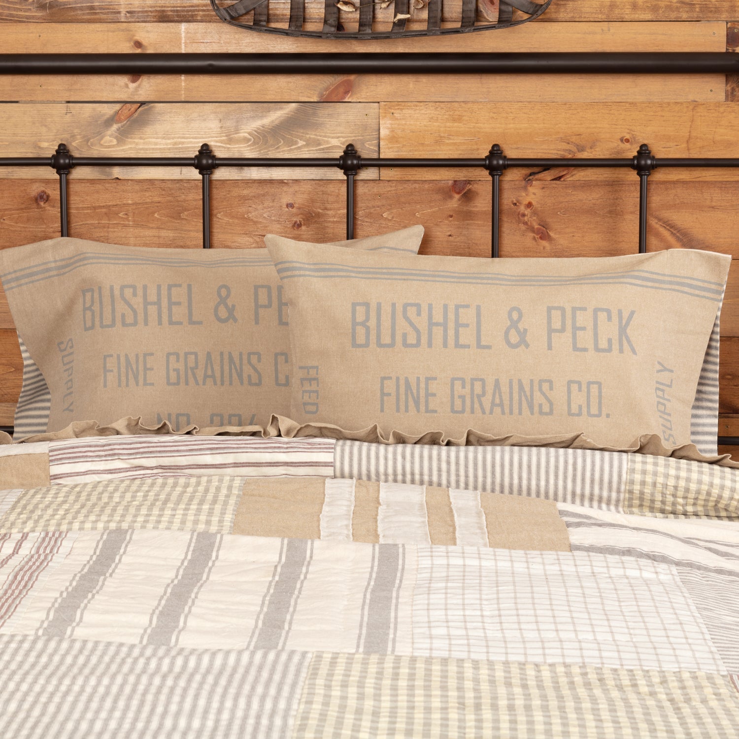 Marysvale Standard Pillow Case - Cream/Grey - Set of 2