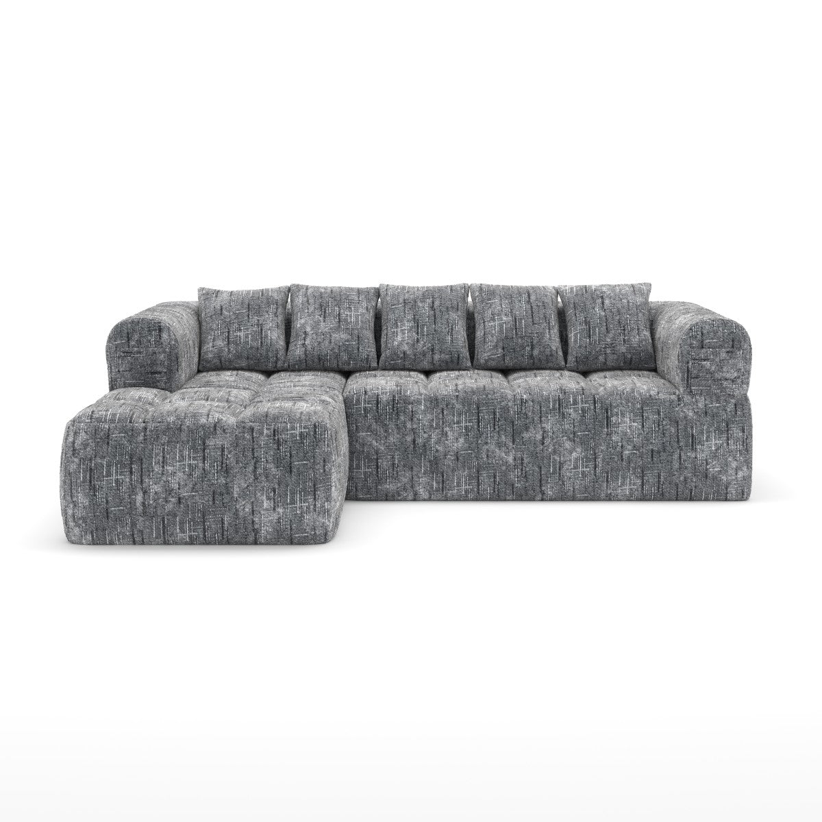 Maya All Foam Sectional - Grey